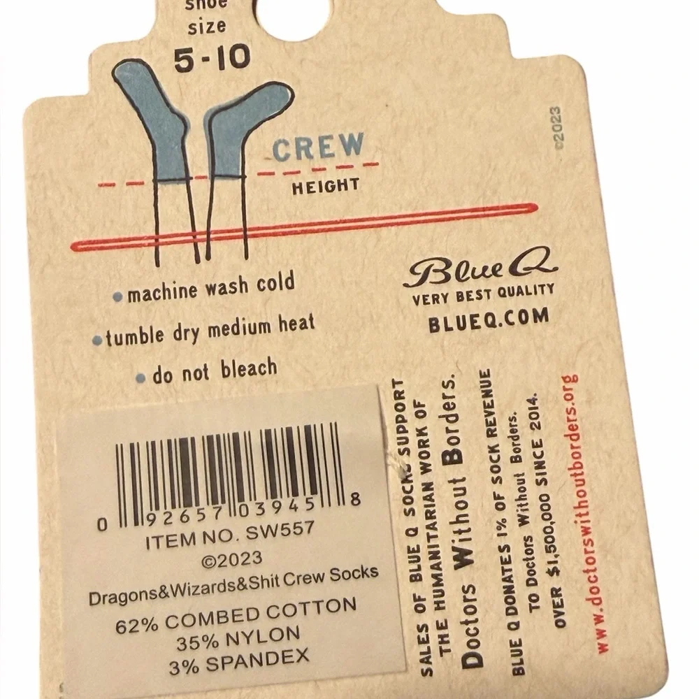 Blue Q Women's Crew Socks - Navy, Yellow, Light Blue, White
